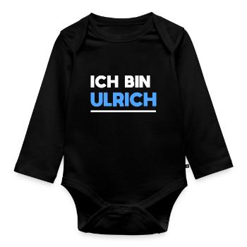 Ulrich Name Spruch für stolze Ulrichs - Baby Bio-Langarm-Body - Schwarz - Vorne