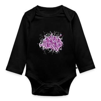 Beagle Dog Gift Animal Welfare Statement Owner - Organic Longsleeve Baby Bodysuit - black - Front