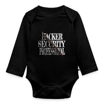 computer science quote awesome but i do - Baby Bio-Langarm-Body - Schwarz - Vorne