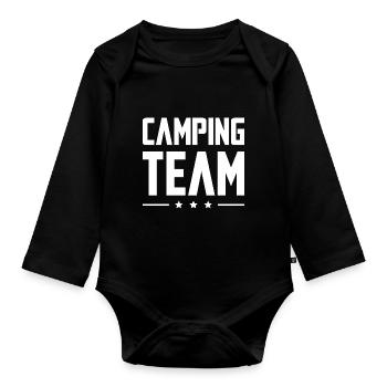 Camping Team - Baby Bio-Langarm-Body - Schwarz - Vorne