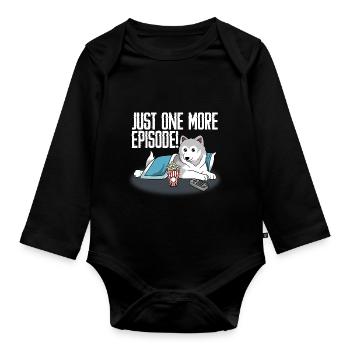 Dog Paws Husky Popcorn Series Collection Just an - Body Bébé bio manches longues - noir - Devant
