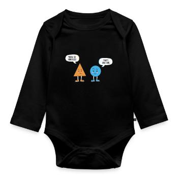 Funny Math Quote Math Teacher Math Sayings - Organic Longsleeve Baby Bodysuit - black - Front