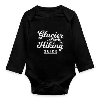 Adventure Travel Hiking Mountain - Baby Bio-Langarm-Body - Schwarz - Vorne