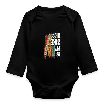 Ist mein Fahrrad in Ordnung? Bike-T-Shirt für Biker mit - Baby Bio-Langarm-Body - Schwarz - Vorne