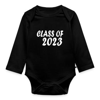 Class of 2023 - Baby Bio-Langarm-Body - Schwarz - Vorne