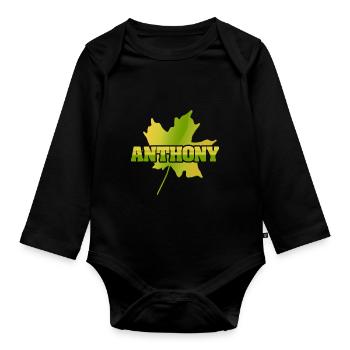 Automne Anthony - Body Bébé bio manches longues - noir - Devant
