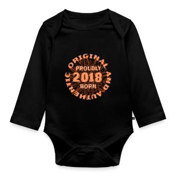 Jahr 2018 - Baby Bio-Langarm-Body - Schwarz - Vorne