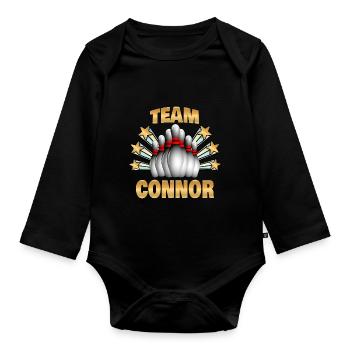 Kegel Connor - Organic Longsleeve Baby Bodysuit - black - Front