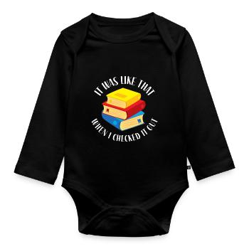So sah es aus, als ich es überprüfte - Baby Bio-Langarm-Body - Schwarz - Vorne