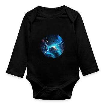 Fische - Baby Bio-Langarm-Body - Schwarz - Vorne