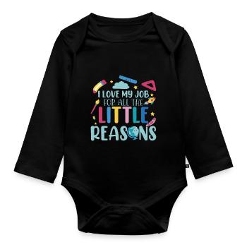 Fournisseur de services de garde - Body Bébé bio manches longues - noir - Devant