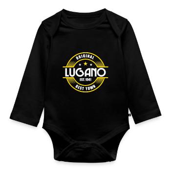 Lugano - Baby Bio-Langarm-Body - Schwarz - Vorne