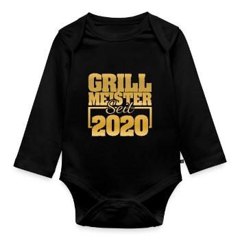 Année : 2020 - Body Bébé bio manches longues - noir - Devant