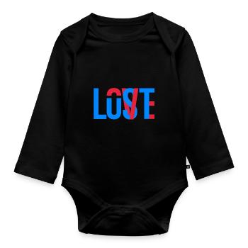 Liebe, Lust, Verloren Love, Lust, Lost - Baby Bio-Langarm-Body - Schwarz - Vorne