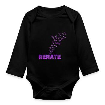 Spaß Renate - Baby Bio-Langarm-Body - Schwarz - Vorne