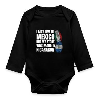 Australien Messy Bun Australien Messy Bun Geschenk - Baby Bio-Langarm-Body - Schwarz - Vorne