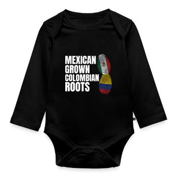 Anime & Skizzieren Mädchen Anime Skizzieren Gesche - Baby Bio-Langarm-Body - Schwarz - Vorne