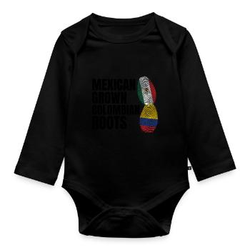Anime & Skizzieren Mädchen Anime Skizzieren Gesche - Baby Bio-Langarm-Body - Schwarz - Vorne