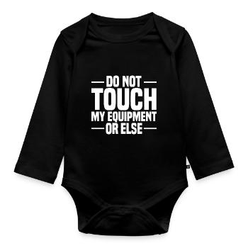 Bühnentechnik Geschenke | Bühnentechniker Stage - Baby Bio-Langarm-Body - Schwarz - Vorne