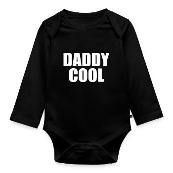 Daddy cool - Body Bébé bio manches longues - noir - Devant