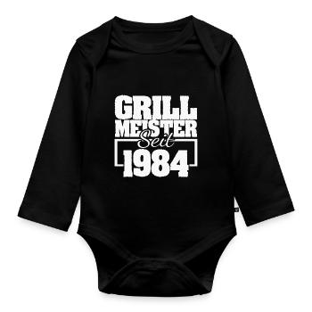 Barbecue Accessories 1984 - Organic Longsleeve Baby Bodysuit - black - Front