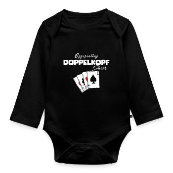 Doppelkopf Chemise Officielle - Body Bébé bio manches longues - noir - Devant