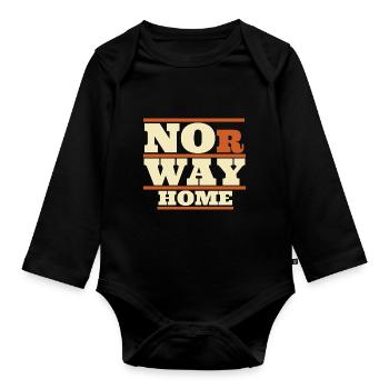 NoR Way Home - Organic Longsleeve Baby Bodysuit - black - Front