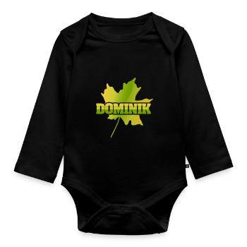 Cadeau pour Dominik - Body Bébé bio manches longues - noir - Devant