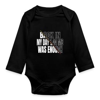 gift informatics nurse girl jokes - Baby Bio-Langarm-Body - Schwarz - Vorne
