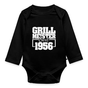 Barbecue Accessories 1956 - Organic Longsleeve Baby Bodysuit - black - Front