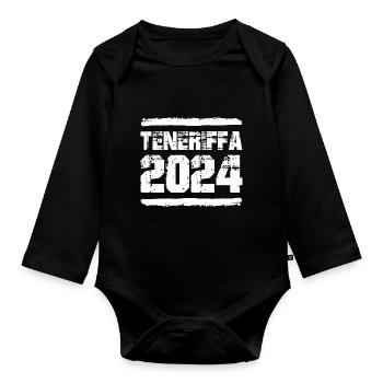 Teneriffa 2024 Team - Baby Bio-Langarm-Body - Schwarz - Vorne