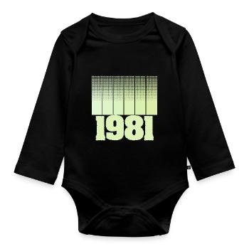 Jeu 1981 - Body Bébé bio manches longues - noir - Devant