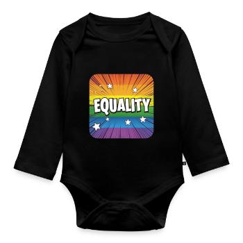 LGBTQ Equality - Baby Bio-Langarm-Body - Schwarz - Vorne
