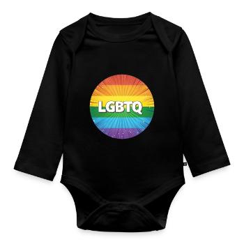 LGBTQ - Body Bébé bio manches longues - noir - Devant