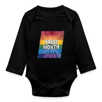 Mois de la fierté LGBTQ - Body Bébé bio manches longues - noir - Devant