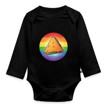 LGBTQ Nacho - Baby Bio-Langarm-Body - Schwarz - Vorne
