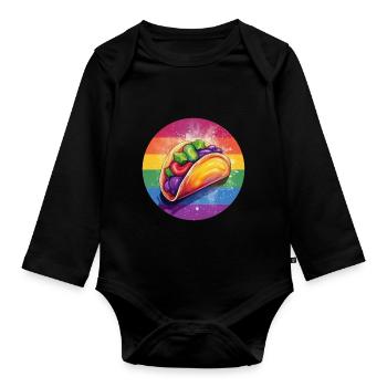 LGBTQ Taco - Body Bébé bio manches longues - noir - Devant