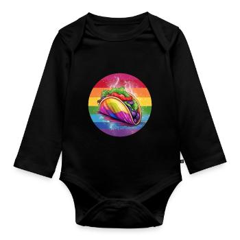 LGBTQ Taco - Organic Longsleeve Baby Bodysuit - black - Front