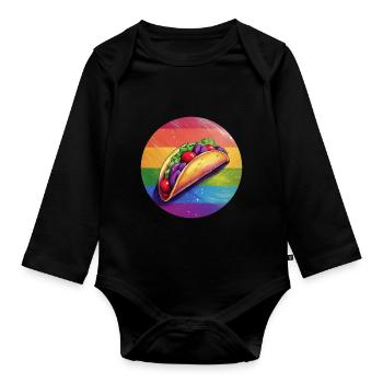 LGBTQ Taco - Organic Longsleeve Baby Bodysuit - black - Front