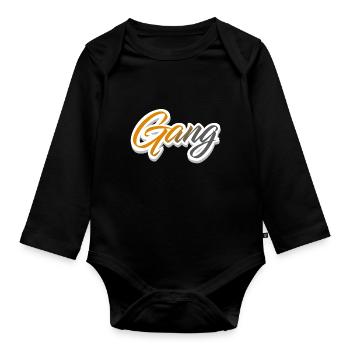 Équipe de gang - Body Bébé bio manches longues - noir - Devant