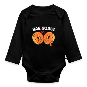 Bagel - Baby Bio-Langarm-Body - Schwarz - Vorne