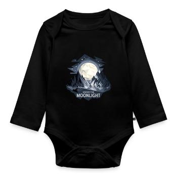 Unter dem Mondlicht - Baby Bio-Langarm-Body - Schwarz - Vorne