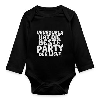 Cadeau pour le Venezuela - Body Bébé bio manches longues - noir - Devant