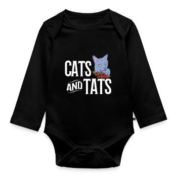 Tattoo Artist Tattoo Artist Tattooed Tattoo - Organic Longsleeve Baby Bodysuit - black - Front