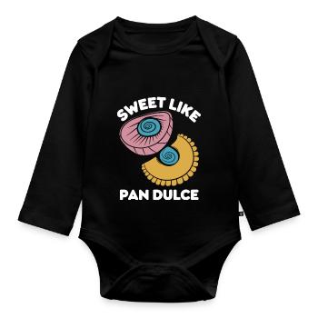 Design mignon pour Pan Dulce - Body Bébé bio manches longues - noir - Devant