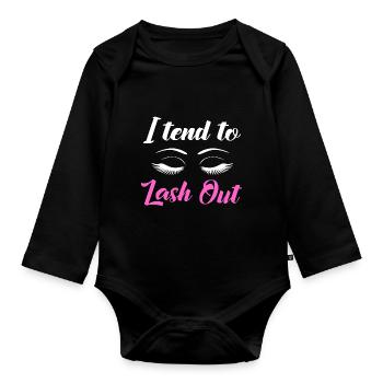 Cosmetics Make-up Beautician - Organic Longsleeve Baby Bodysuit - black - Front