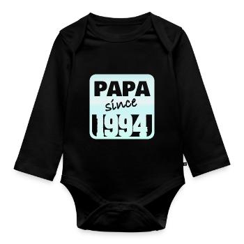 Dad 1994 - Baby Bio-Langarm-Body - Schwarz - Vorne