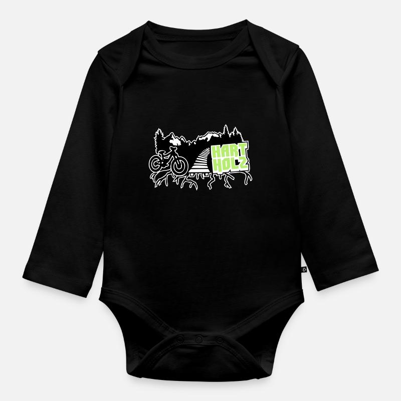 HARDWOOD Freeride - Organic Longsleeve Baby Bodysuit - black