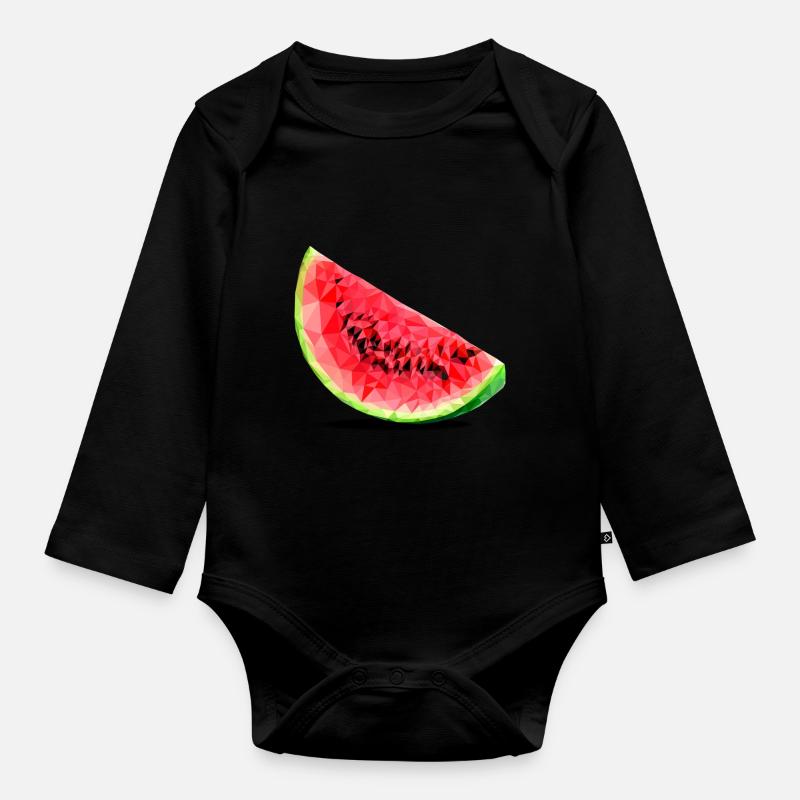 Watermelon - Body Bébé bio manches longues - noir