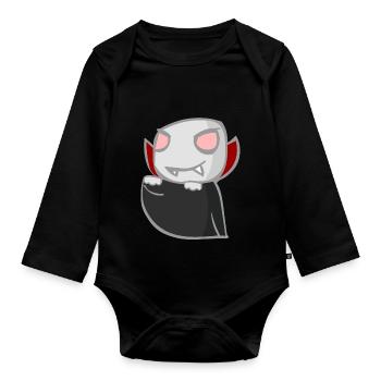 vampir - Baby Bio-Langarm-Body - Schwarz - Vorne